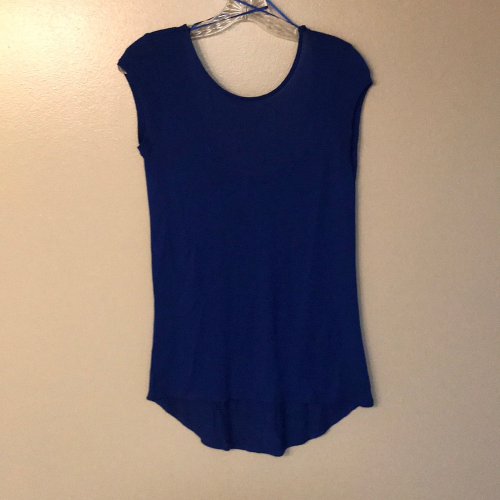 Zara long blue blouse